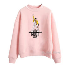 Freddie Mercury The Queen Band Sweatshirt Woman Hip Hop Retro Rock Hipster hoodies women warm moletom pink pullover tracksuit 2024 - buy cheap