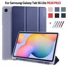 Capa dobrável para galaxy tab s6 lite, capa para tablet com suporte para lápis, 10.4" 2024 - compre barato