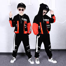 2021 Baby Clothes Boys and Girls Spring Autumn Suits Kids Tracksuit Letters Hooded Sports Suit Boys and Girls Cotton Clothing 2024 - buy cheap