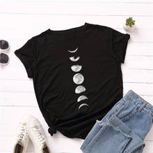 Женская футболка с принтом New Moon Planet, забавная свободная футболка с коротким рукавом, большие размеры, футболка Сейлор Мун 2024 - купить недорого