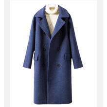 Jaqueta feminina de lã dupla face, casaco longo e grosso, sobretudo para mulheres, 4xl 5xl, outono e inverno, novo, 2020 2024 - compre barato