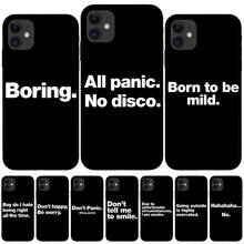 Born to be mild English Quotes Soft TPU Black Case For iPhone 11 Pro Max X XS Max XR 6S 6 7 8 Plus 5 5S SE Silicone Phone Cover 2024 - buy cheap