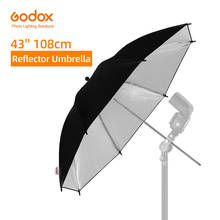 Godox 43 "108cm refletor guarda-chuva foto estúdio flash luz grained preto prata guarda-chuva 2024 - compre barato