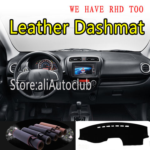 Vidner Gå ud pakke Buy For Mitsubishi Mirage G4 Attrage space star 2012-2020 Leather Dashmat  Dashboard Cover Dash Mat Carpet Car Styling accessories in the online store  AliAutoclub Store at a price of 45.6 usd with