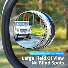 Carro 360 grande angular redondo espelho convexo carro veículo lateral blindspot ponto cego espelho grande espelho retrovisor pequeno espelho redondo 2024 - compre barato