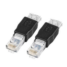 2 шт. PC USB для RJ45 Женский A для Ethernet Интернет RJ45 разъем адаптера TU-shop 2024 - купить недорого