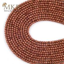 3mm 120pcs Golds Sand Stone Natural Stone Round Beads For Jewelry Making Space Loose Beads Diy Bracelet Jewellery 15” Wolesale 2024 - buy cheap
