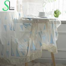 Slow Soul Geometric Tulle Curtains For Living Room Curtain Bedroom Kitchen Drapes Sheer French Window Embroidered Door Luxury 2024 - buy cheap