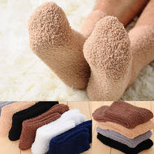 3 Pairs Cute Candy Color Solid Soft Women Fluffy Socks Floor Girls Terry Towel Fuzzy Socks Warm Home Indoor Winter Coral Velvet 2024 - buy cheap