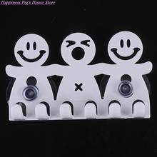 Bathroom Suction 5 Position Toothbrush Holder Rack Wall Mount Funny Smiling Face Toothbrush Stand Organizer 2024 - buy cheap