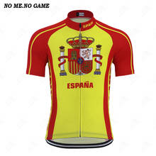 SPAIN Country Team Cycling Jersey Men Short Sleeve Road Bike Racing clothing Quick-dry MTB bike jersey Maillot Ropa Ciclismo 2024 - buy cheap