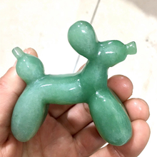 Globo con forma de perro, cristal Natural curativo, Colgante de Piedra Reiki, figura de Mascota para decoración de escritorio del hogar, regalo 2024 - compra barato