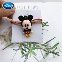 Faixa de borracha elástica de cabelo da disney, 1 peça, mickey, minnie, de nylon, para crianças, acessórios para cabelo, faixa de cabelo de desenhos animados 2024 - compre barato