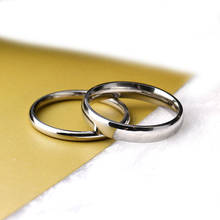 Классические обручальные антиаллергенные гладкие Простые Свадебные кольца из нержавеющей стали золотого и серебряного цвета для мужчин и женщин Подарки 2024 - купить недорого