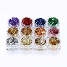 12 Color Gold Silver Foil Paper Sequins Resin Mold Fillings Resin Jewelry Making 2024 - buy cheap