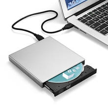 Reproductor de DVD portátil externo, unidad grabadora de CD y DVD, USB 2,0, para Windows y Mac 2024 - compra barato
