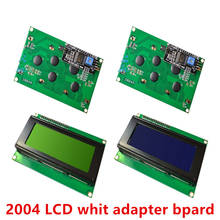 Модуль адаптера последовательного интерфейса для arduino, ЖК-дисплей 2004 + I2C 2004 20x4 2004A, синий/зеленый экран HD44780, ЖК-дисплей/w IIC/I2C 2024 - купить недорого