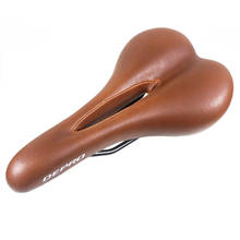 Retro Bicycle Saddle Hollow Cycling Saddle PU Leather Vintage Seat Custion Road Bike MTB Saddle Classic Brown Bike Seat 2024 - buy cheap