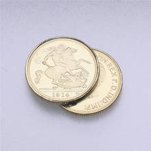 1914 king george v 22ct moeda soberana meia dourada, 22.05*1.8mm, frete grátis moeda 50 refletor 1914 george v 2024 - compre barato