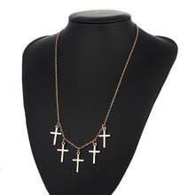 Новое ожерелье Hello Miss, ювелирные изделия, простой металлический подвесной крест, короткая цепочка на свитер, ожерелье, модное женское ожерелье в подарок 2024 - купить недорого