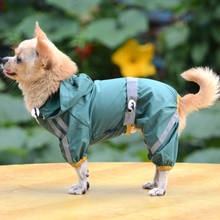 Reflective Pet Dog Raincoat Waterproof Hooded Rain Coat Jackes Four-leg Raincoat Puppy Cat Shrinkable Jumpsuit Rainwear Clothes 2024 - buy cheap