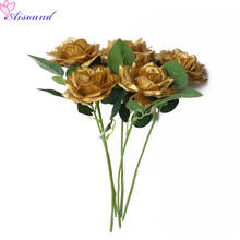 50pcs Artificial Silk Rose Floral Heads / Stems /Branches DIY Wedding Flowers Wall Arch &Pillar Crafts  Accessories 2024 - buy cheap