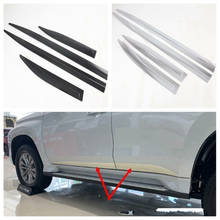 Cubierta protectora lateral para carrocería de coche, embellecedor de estilo de fibra de carbono para puerta exterior, compatible con Mitsubishi Pajero Sport 2020 2024 - compra barato