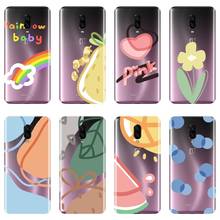 Silicone Phone Case For OnePlus 3 3T 5 5T 6 6T 7 7 Pro Cute Flower Rainbow Soft Back Cover For One Plus 3 3T 5 5T 6 6T 7 7 Pro 2024 - buy cheap