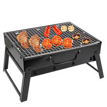 Folding Barbecue BBQ Grill Portable Tabletop Charcoal Barbecue Grill Sturdy Grill For Home Outdoor Camping Barbecue Cooking Set 2024 - buy cheap