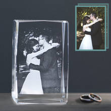 Customized Crystal Photo Frame for Picture Laser Engrave Simple Glass Love Wedding Photo Frame Personalized Picture Frame 2024 - buy cheap