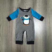 baby boys clothes baby romper baby infant toddler romper penguin romper baby boys blue grey romper 2024 - buy cheap