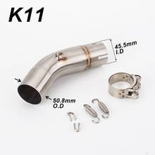 51MM Motorcycle Exhaust Muffler Pipe Middle Section Link Pipe For Suzuki GSXR 600 750 K11 2011 2012 2013 2014 2015 GSX-R600 750 2024 - buy cheap