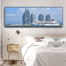DIY pintura de diamantes de punto de cruz barcos crucero liner isla mar diamante bordado Diseño de paisaje pintura de diamantes de imitación 2024 - compra barato