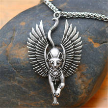 WICCA Pagan Talisman Egyptian Sphinx Jwelry For Women Men Amulet Egypt Cat Angel Wings Bastet Ethnic Cat Jewelry Male Necklace 2024 - buy cheap