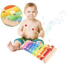 Toy Xylophone Rainbow Color Montessori Educational Toy Wooden 8 Notes Frame Style Xylophone Child Kids Baby Musical Funny Toys 2024 - buy cheap