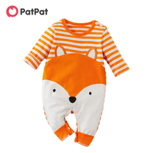 PatPat 2020 nueva llegada verano y otoño bebé impresa con zorros rayas mameluco Bebé y niño niña monos de una pieza ropa de bebé 2024 - compra barato