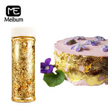 Meibum Gold Leaf Flakes Wedding Birthday Pastry Mousse Cake Dessert Ice Cream Decorating Tools Chocolate Fondant Decorative 2024 - buy cheap