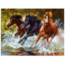 5D diy diamond painting Running horse full square/round drill diamond mosaic embroidery rhinestone arts animal home decor AA745 2024 - buy cheap