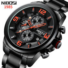 Nibosi homens relógio de pulso design único grande dial casual quartzo negócios masculino relógio criativo relógio do esporte masculino relogio masculino 2024 - compre barato