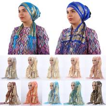 Lenço de seda muçulmano, cachecol com borla, envoltório islâmico, turbante, eid étnico hijab árabe, lenço de cabeça com estampa de turbante 2024 - compre barato