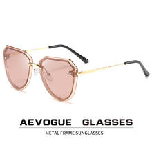 Женские солнцезащитные очки AEVOGUE, брендовые дизайнерские очки кошачий глаз с градиентными линзами, UV400, AE0884 2024 - купить недорого