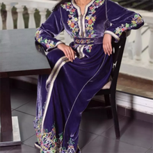 Purple Moroccan Kaftan Evening Dresses Embroidery Appliques Caftan Arabic Prom Gown Islamic Dubai Formal Dresses robe 2024 - buy cheap