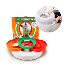 Cat Training Toilet Seat Litter Box Tray Kit Professional Trainer Clean Kitten Healthy Cats Human Toilet Pet Plastic Semi-closed 2024 - buy cheap