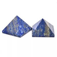 MOKAGY 35-55mm Natural Blue Lapis Lazuli Crystal Quartz Pyramid Stone 1pc 2024 - buy cheap