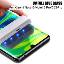 Uv vidro temperado para xiaomi redmi nota 9s protetor de tela de cola líquida para xiaomi redmi nota 9 pro max filme cc9 nota 10 pro 2024 - compre barato