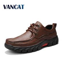 New High Quality Business Men's shoes 100% Genuine Leather Casual Shoes Fashion Work Shoes Cow Leather Loafers Plus Size 38-48 2024 - buy cheap