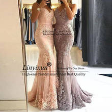 New Arrival Prom Dresses Trumpet Vestido de noiva sereia Gown Lace Dress Mermaid robe de soiree sexy V-neck party evening Gonws 2024 - buy cheap