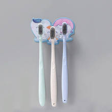 1PC Plastic Toothbrush Holder Cartoon Tooth Pattern Toothpaste Dispenser Storage Rack Hanging Shelf Home Bathroom Accessories 2024 - buy cheap