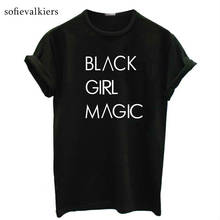Черная волшебная девушка, женская футболка, хлопковая Повседневная забавная футболка, Графический Топ с черной живой массой, хипстерская футболка Tumblr, Прямая поставка 2024 - купить недорого