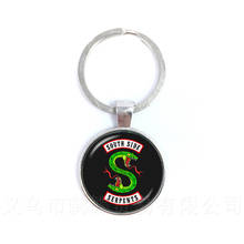 Trendy Riverdale South Side Serpents Keychains 25mm Glass Dome Riverdale Key Rings For Women Men Kids Jewelry Gift 2024 - buy cheap